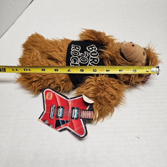 Vintage 1988 80s ALF Burger King Puppet Born to Rock Guitar Tag Plush Alien ~10" - Picture 5 of 14